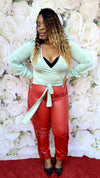 PURPOSE 365 TASSEL LEATHER PANTS