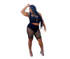 MISS HAYABUSA FISHNET TANK TOP AND BIKER SHORTS