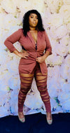 AMERICAN GURL TWO PIECE BLAZER AND SEXY SLIT PANTS