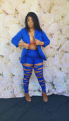 AMERICAN GURL TWO PIECE BLAZER AND SEXY SLIT PANTS
